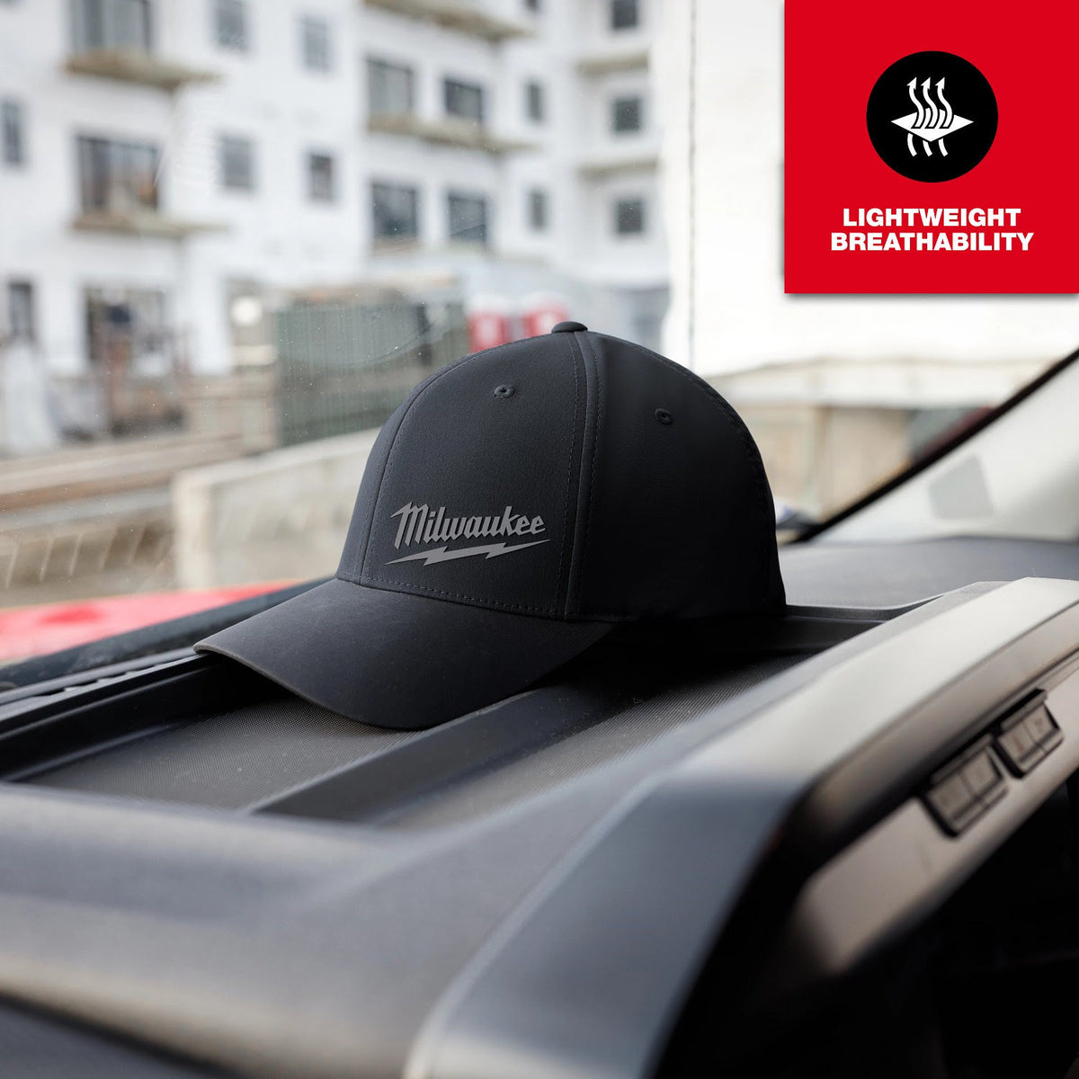 Milwaukee 507B-LXL WORKSKIN Performance Fitted Hat Moisture-Wicking UPF 50 Black LXL - 5
