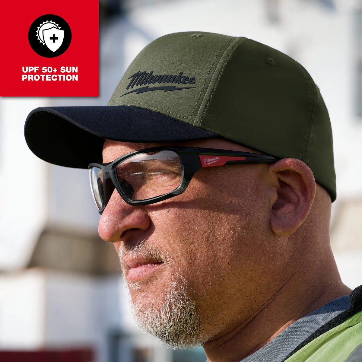 Milwaukee 507E-LXL WORKSKIN Performance Fitted Hat Moisture Wicking UPF 50 Green LXL (1 Hat) - 4