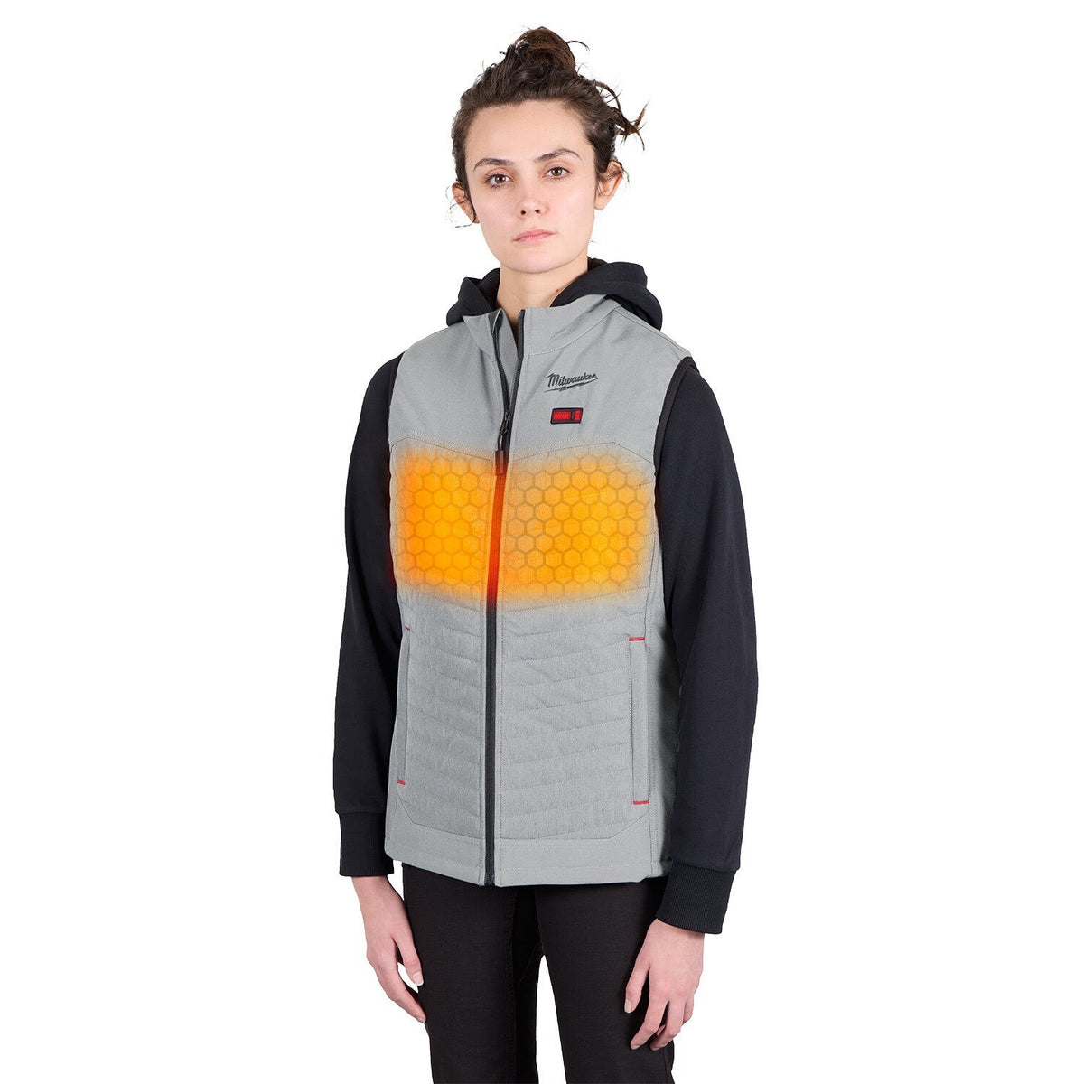Milwaukee F300G-21 M12 Women's Gray Axis Vest with (1) 2.0 Ah Battery and Charger - 4