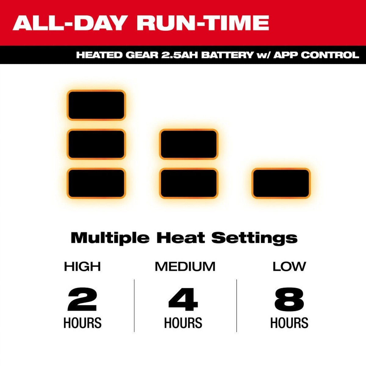 Milwaukee M600B-21 Heated Merino Wool Baselayer Pants Kit with 2.5Ah Battery App Control - 4