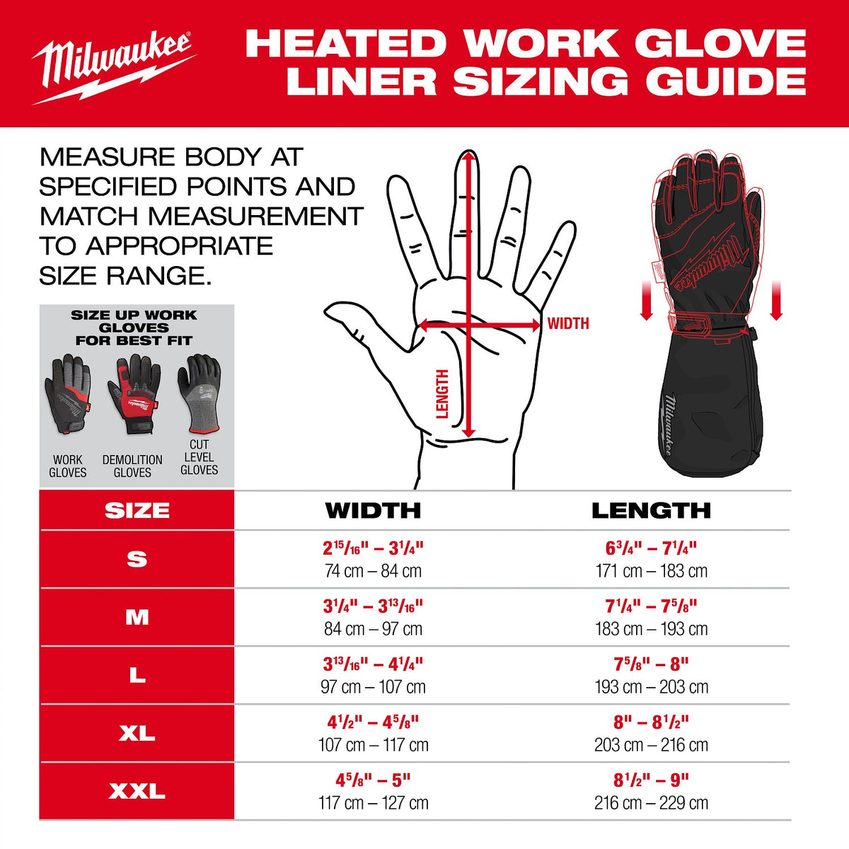 Milwaukee M701B-21 Heated Liners Kit - 9