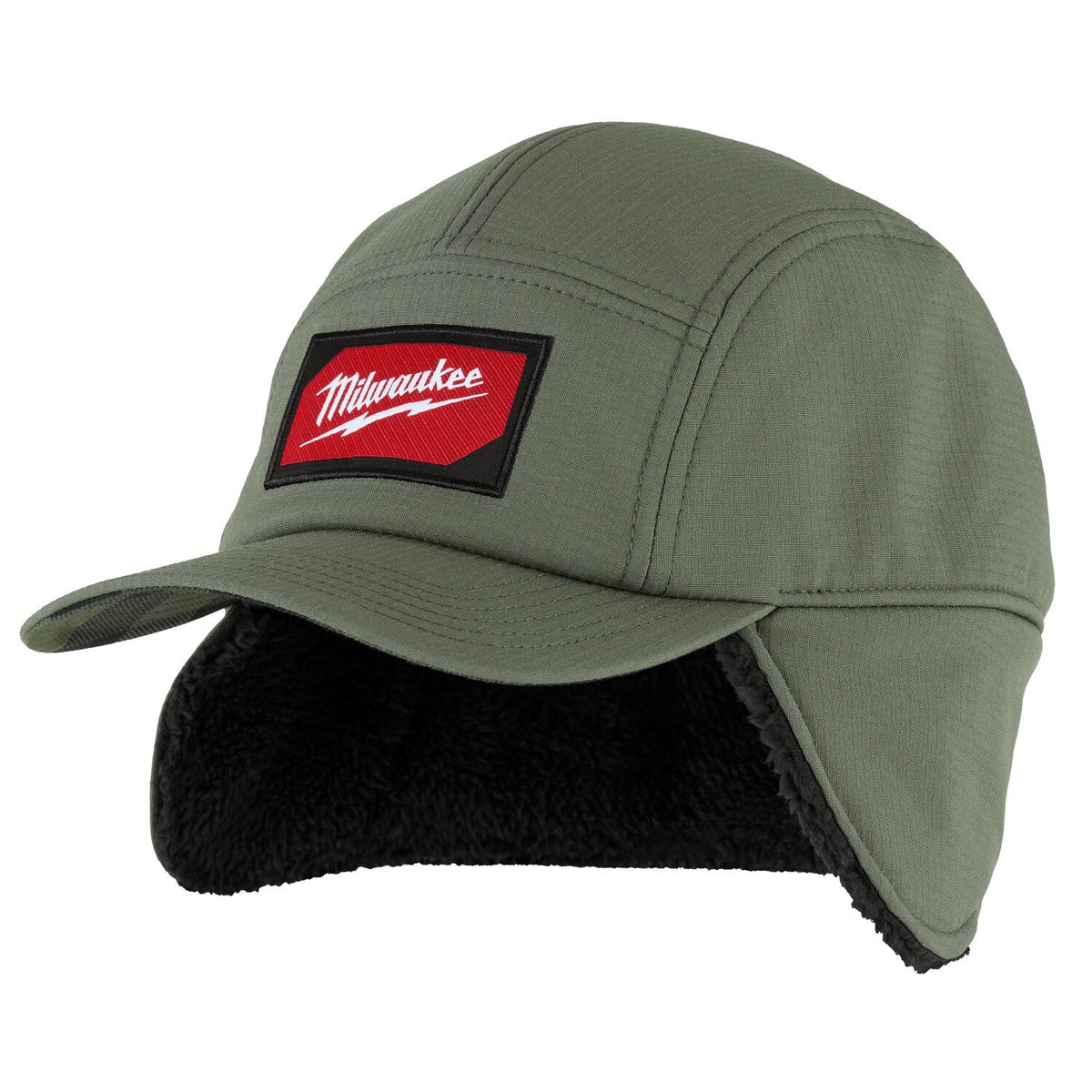 Milwaukee M754E-SM Sherpa-Lined Windproof Water-Resistant Hat Green Small Medium