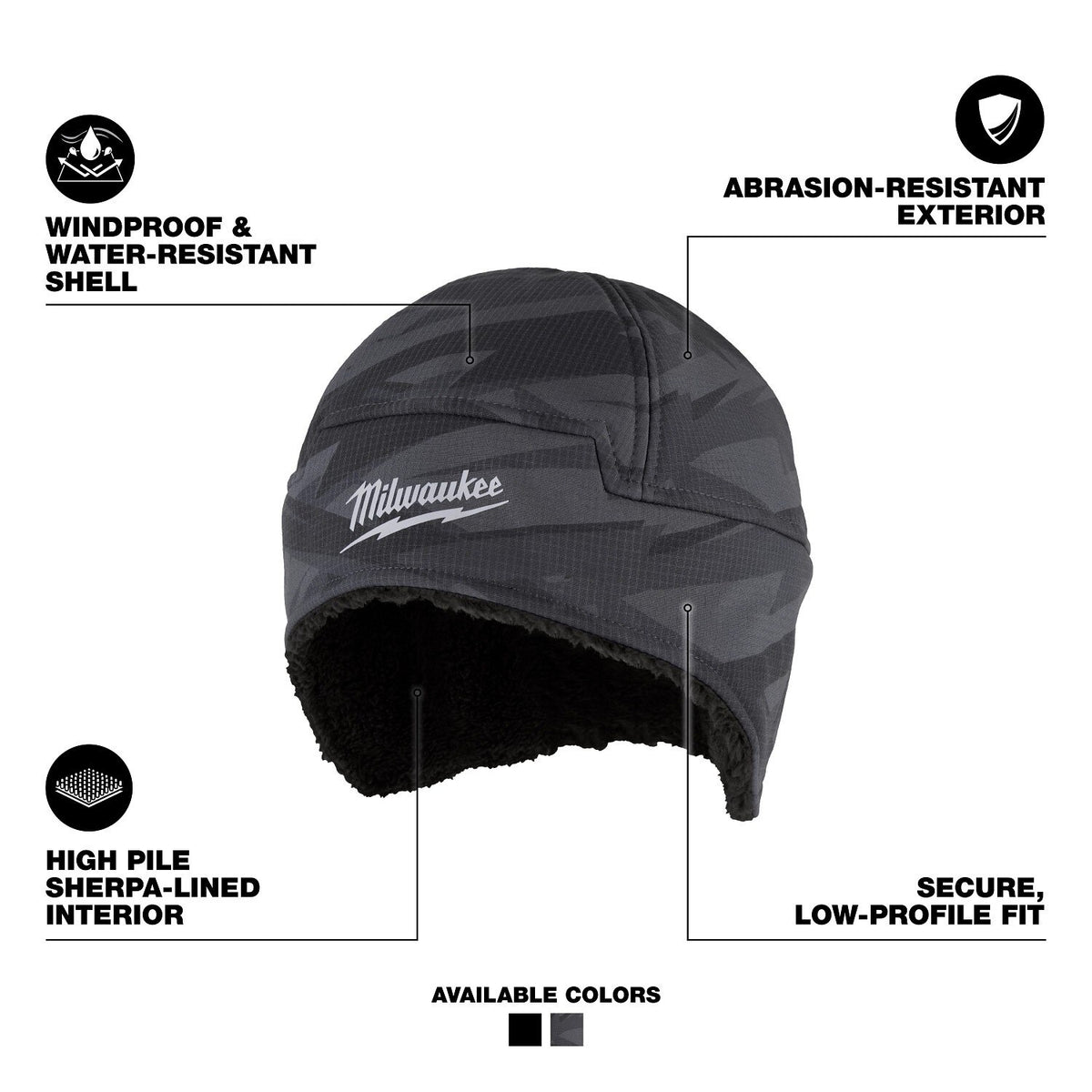 Milwaukee M755C-LXL Sherpa-Lined Beanie Windproof Water-Resistant Camo L/XL - 2