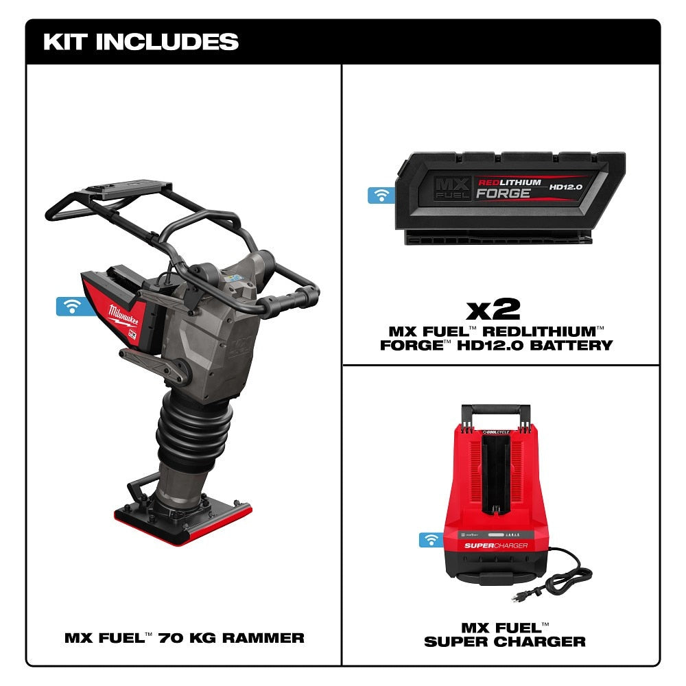 Milwaukee MXF270-2HD MX FUEL 70kg Rammer Kit - 12
