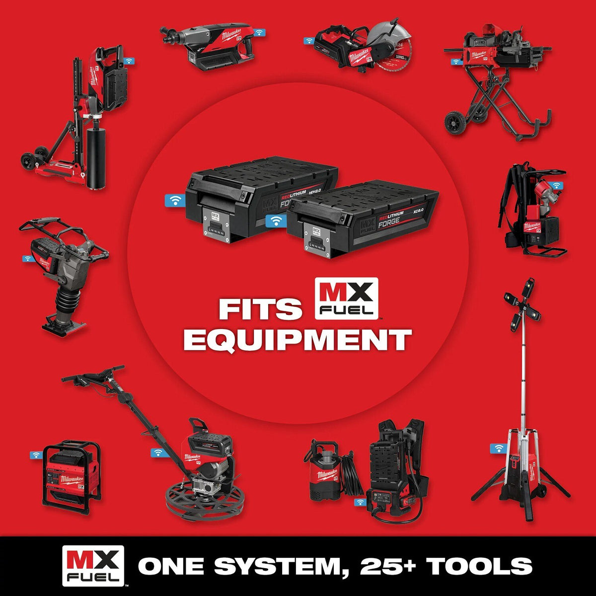 Milwaukee MXF365-1XC MX FUEL 27 lb SDS MAX Demolition Hammer Kit (8.0Ah Battery, Rapid Charger) - 14