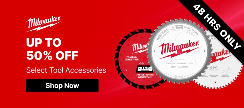 Up to 50% Off Select Milwaukee Tool Accessories