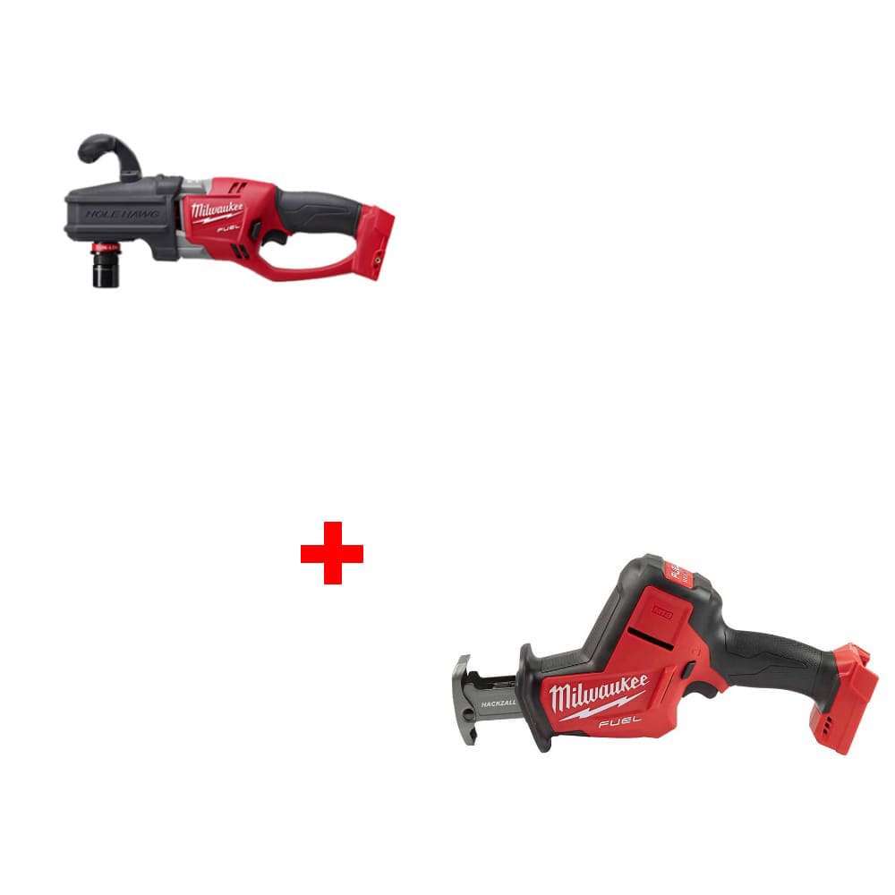 Milwaukee 2808-20 M18 FUEL Right Angle Drill w/ FREE 2719-20 M18 FUEL Hackzall