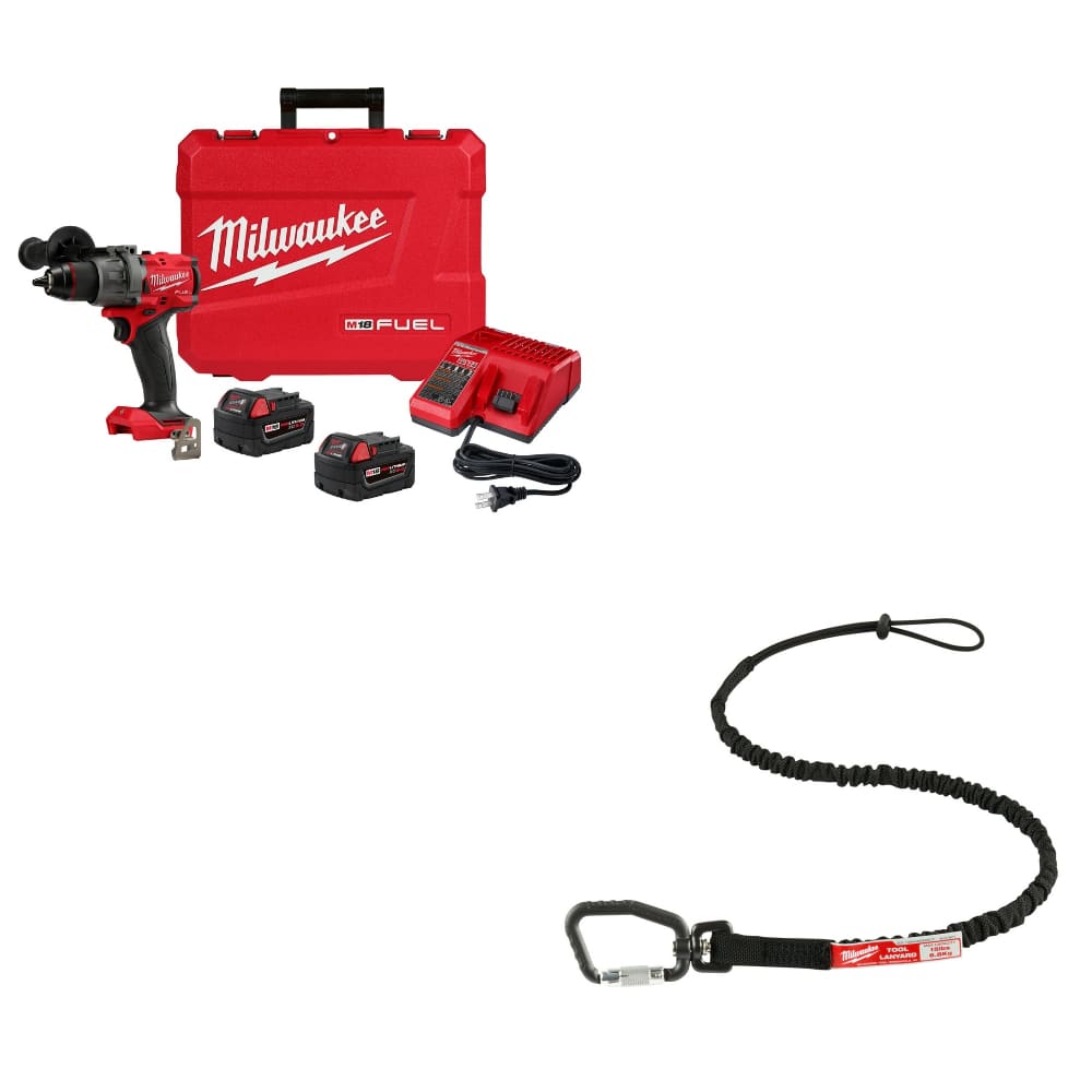 Milwaukee 2904-22 M18 FUEL 1/2" Drill/Driver Kit w/ 48-22-8815 36.3" Lanyard