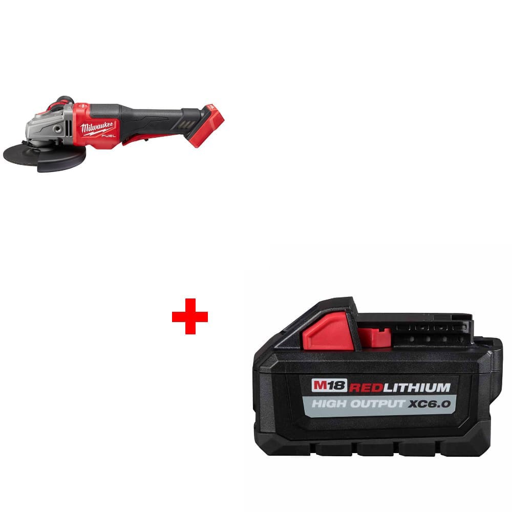Milwaukee 2980-20 M18 FUEL 4-1/2"-6" GRINDER w/ FREE 48-11-1865 M18 Battery Pack