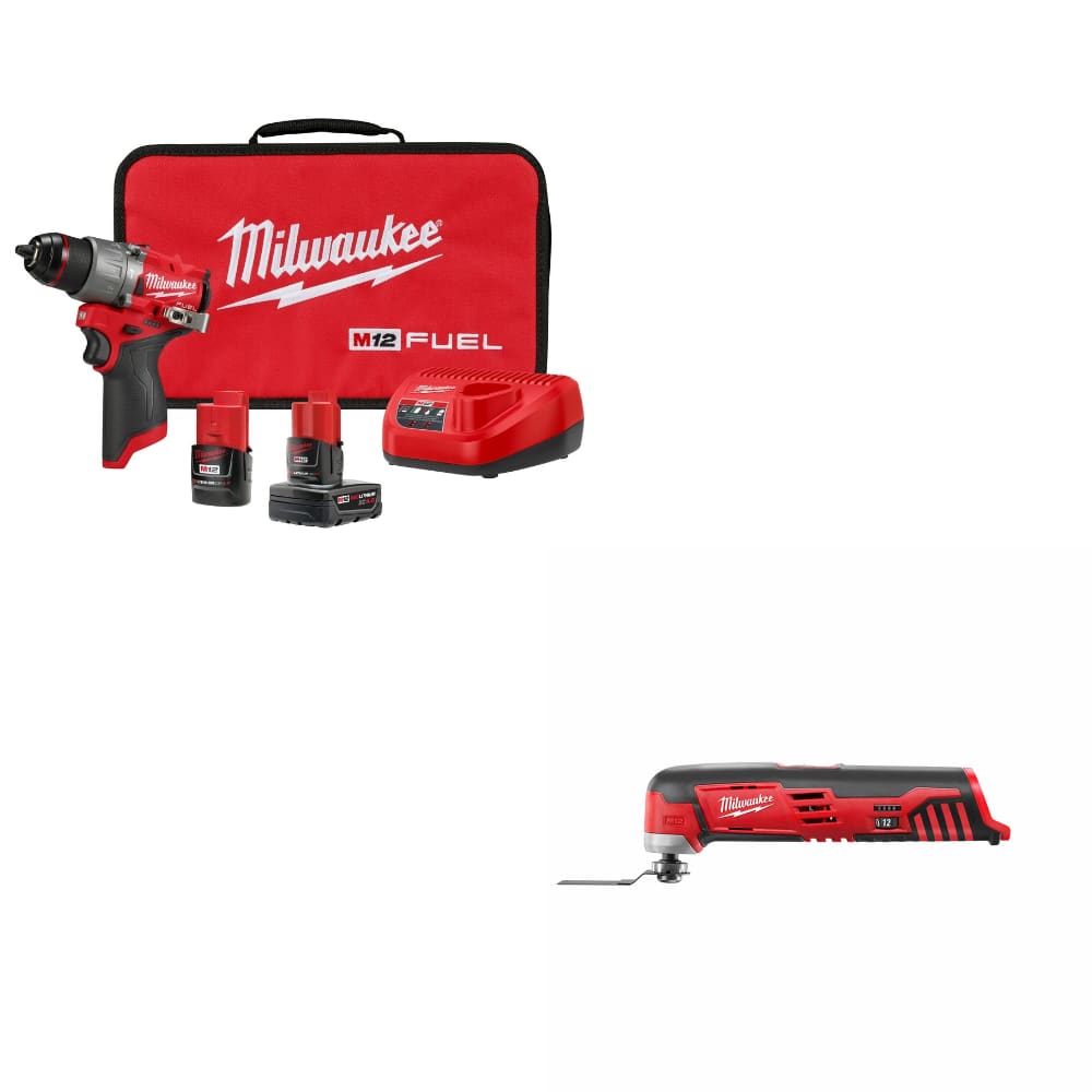 Milwaukee 3404-22 M12 FUEL 1/2" Drill/Driver Kit w/ FREE 2426-20 M12 Multi-Tool