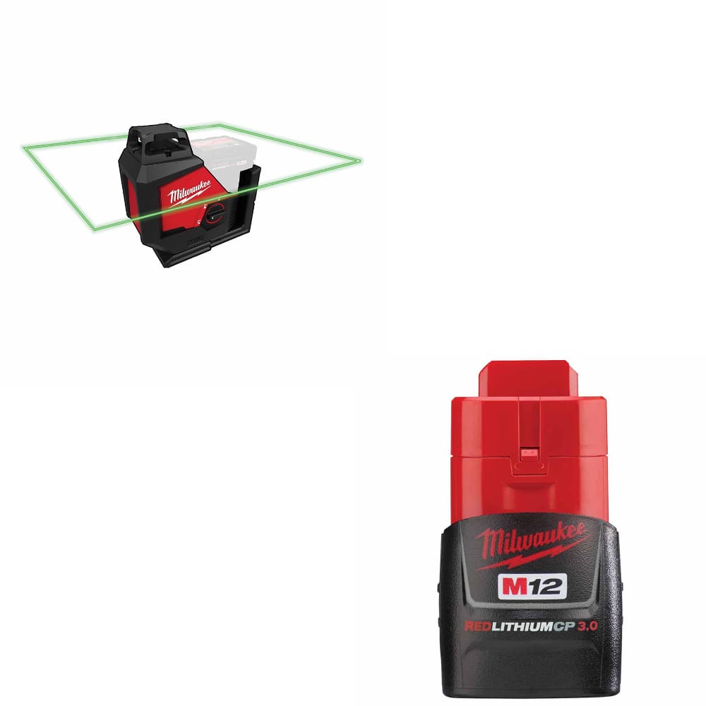 Milwaukee 3631-20 M12 Green Laser w/ FREE 48-11-2430 M12 3.0 Battery Pack