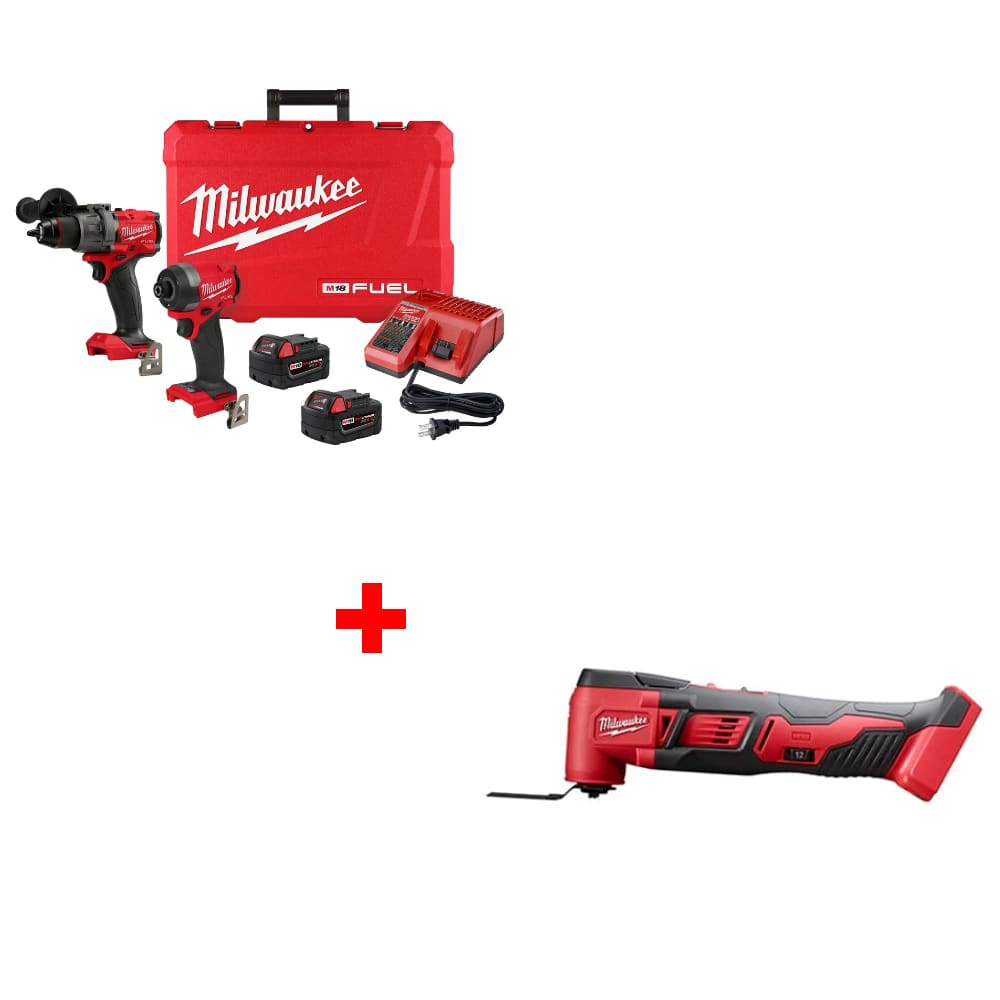 Milwaukee 3697-22 M18 FUEL 2-Tool Combo Kit w/ FREE 2626-20 M18 Multi-Tool, Bare
