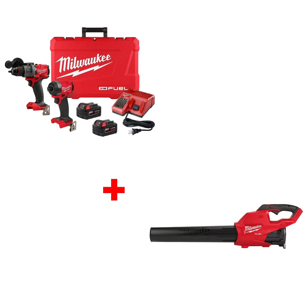 Milwaukee 3697-22 M18 FUEL 2-Tool Combo Kit w/ FREE 2724-20 M18 FUEL Blower
