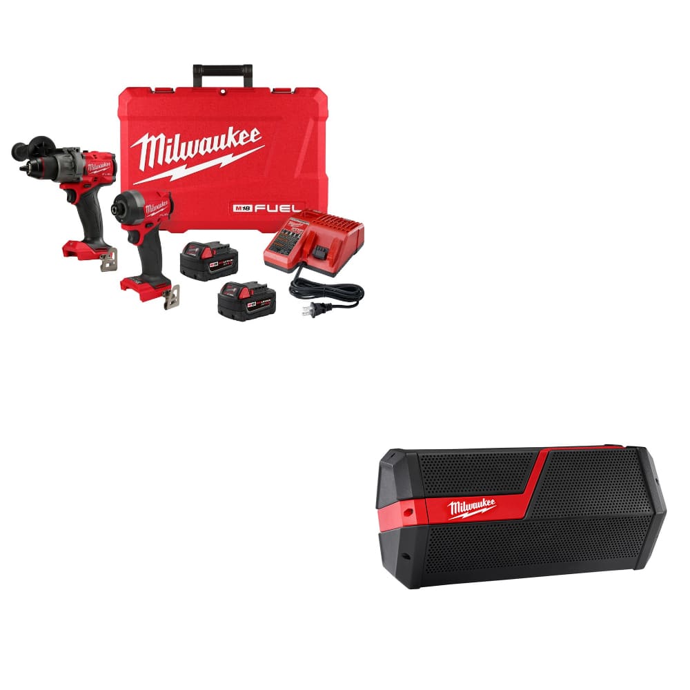 Milwaukee 3697-22 M18 FUEL 2-Tool Combo Kit W/ FREE 2891-20 M18/M12 Speaker