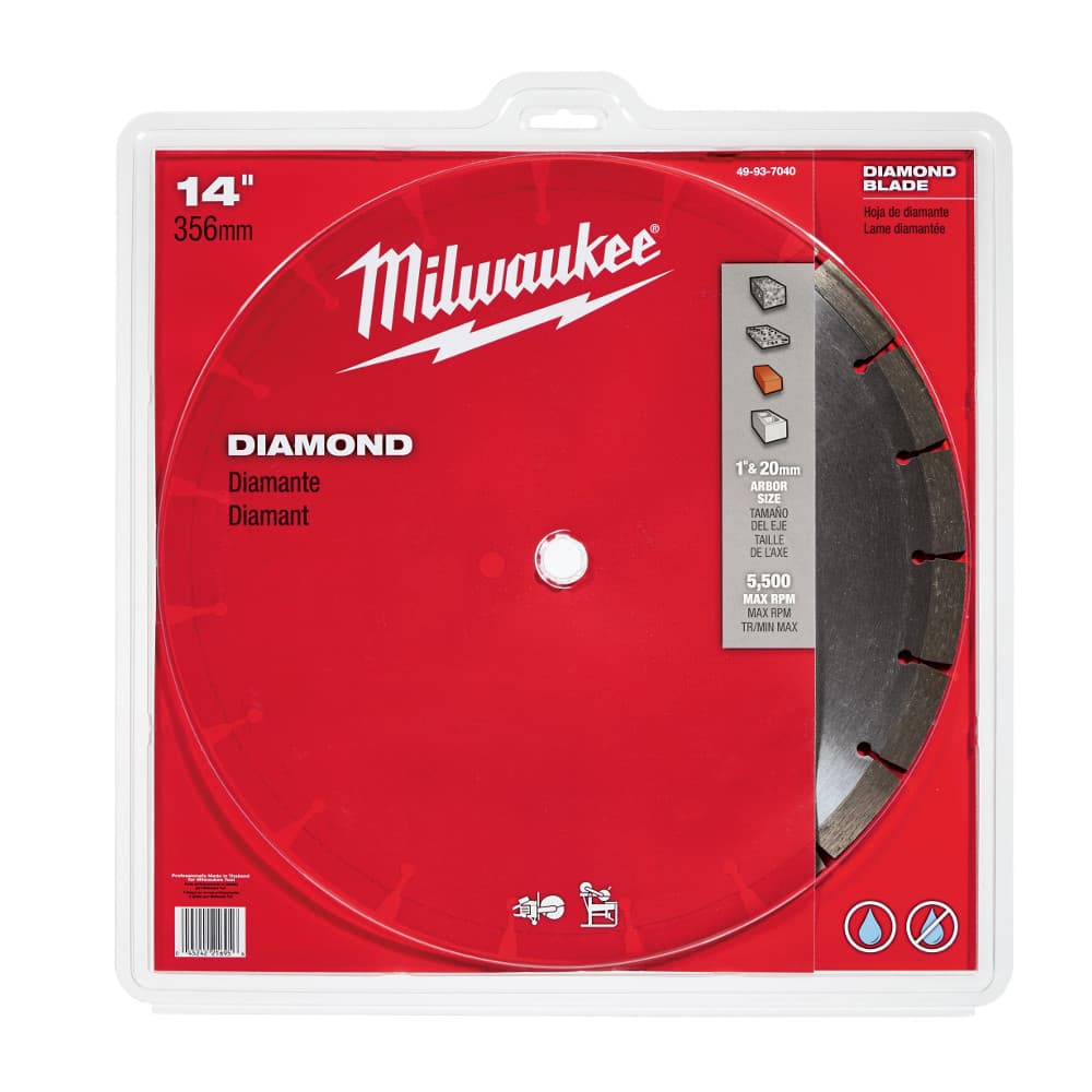Milwaukee 49-93-7040 14" Diamond Segmented Saw Blade