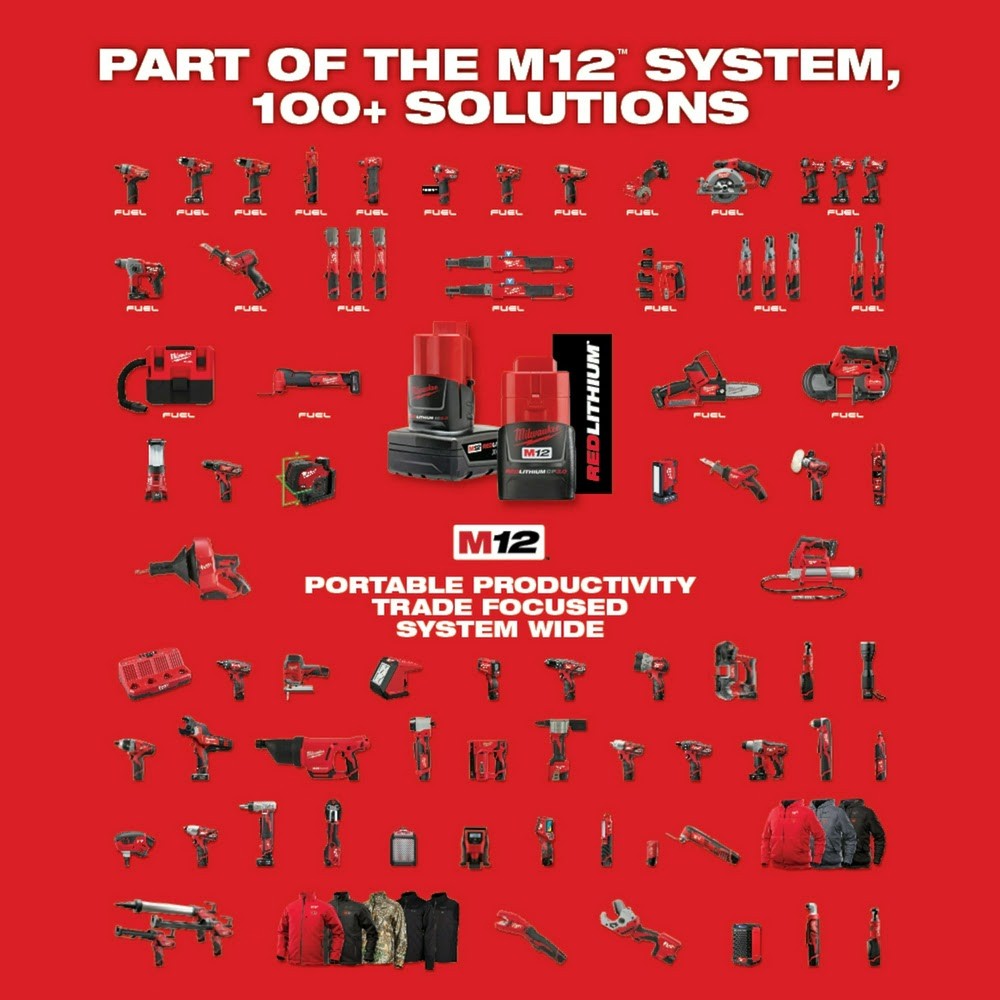Milwaukee 0852-20 M12™ Compact Spot Blower, Bare Tool