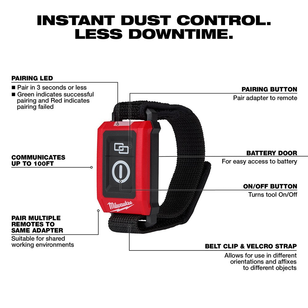 Milwaukee 0950-20 Wireless Dust Control Adapter & Remote Kit