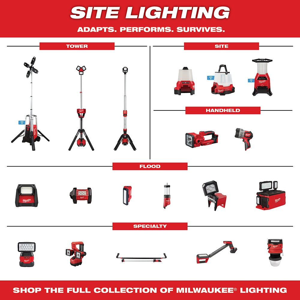 Milwaukee 2120-20 18V M18 ROCKET Dual Pack Tower Light with One Key, Bare Tool