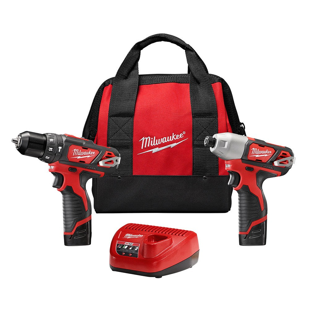 Milwaukee 2497-22 M12 Hammer Drill and Impact Combo Kit