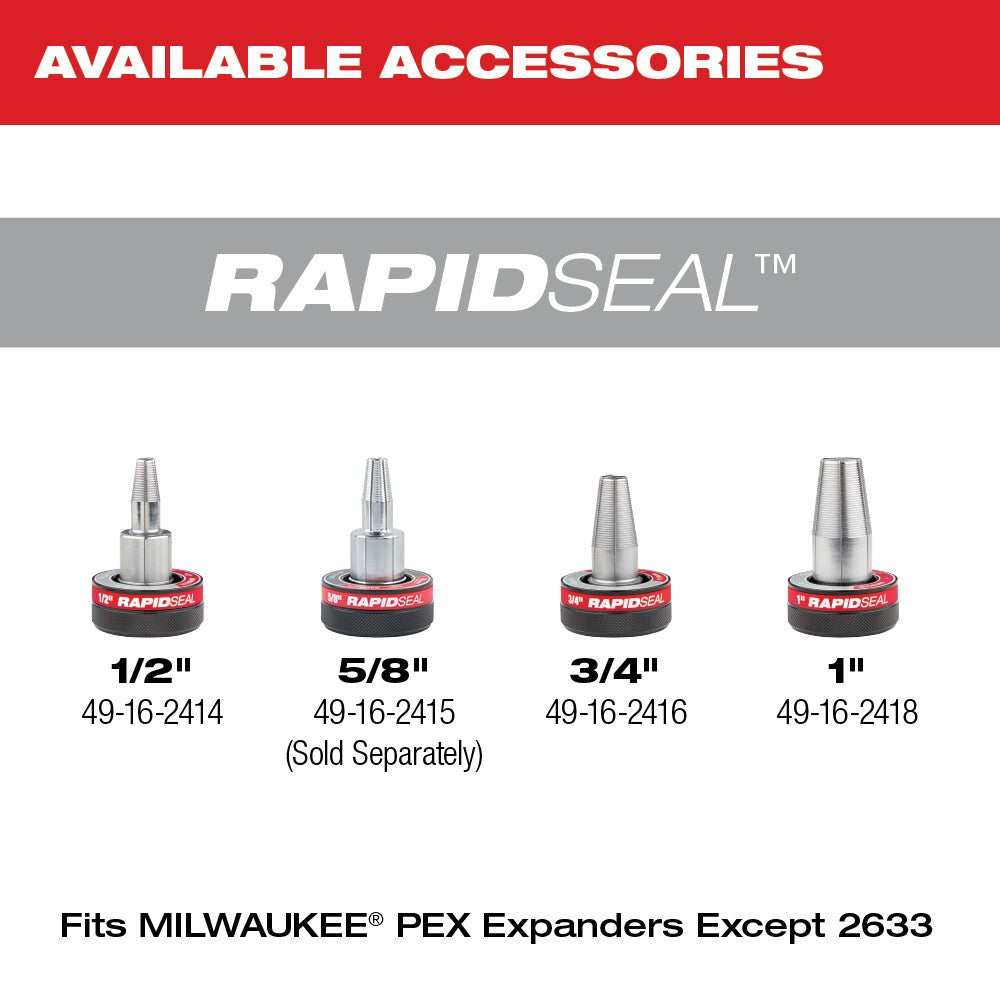 Milwaukee 2532-22 M12 FUEL™ ProPEX® Expander Kit w/ 1/2"-1" RAPID SEAL™ PROPEX® Expander Heads