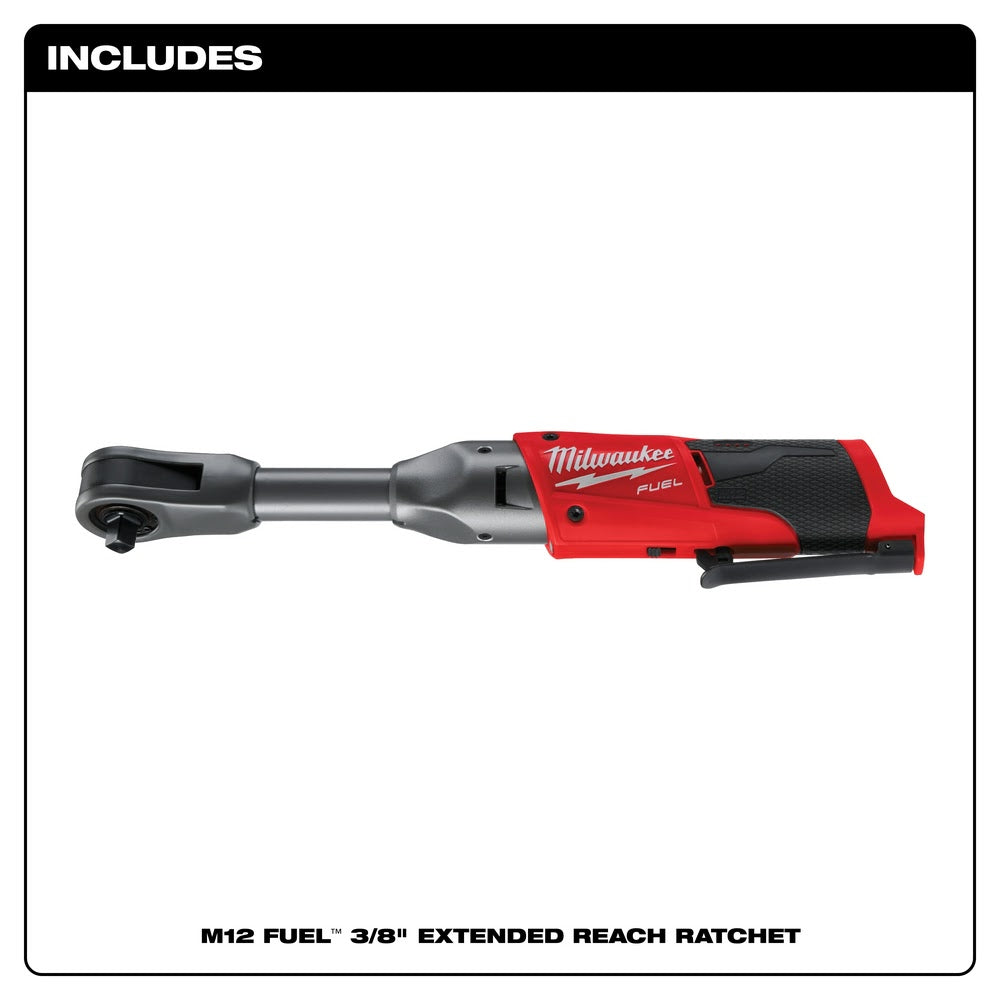 Milwaukee Tool 2569-20 Milwaukee M12 FUEL 3/8 in. Extended Reach High-Speed  Ratchets