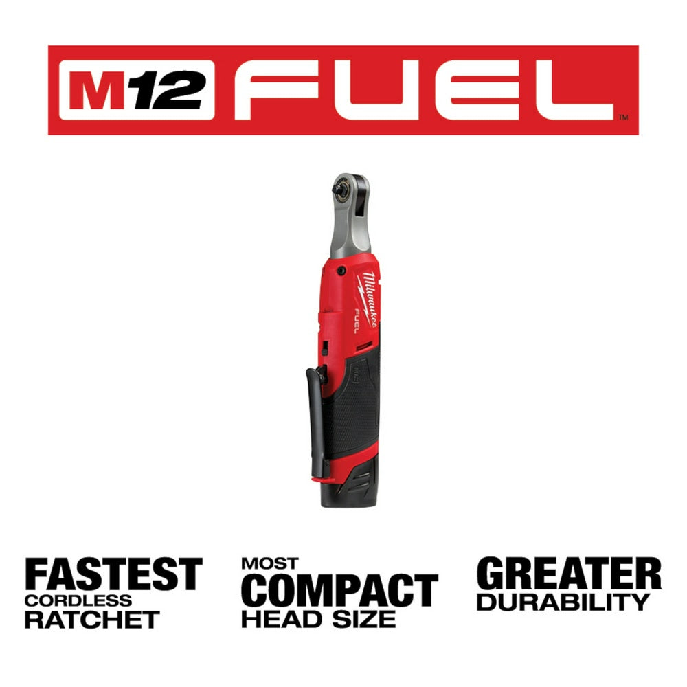 Milwaukee 2566-22 M12 FUEL™ 1/4" High Speed Ratchet Kit
