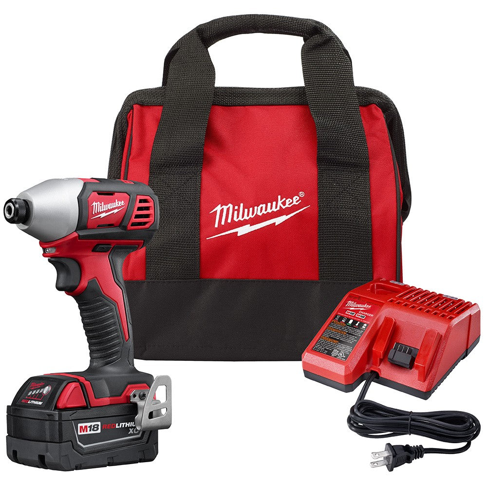 Milwaukee 2656-21P M18 1/4" Hex Impact Driver Kit with 1 XC Battery
