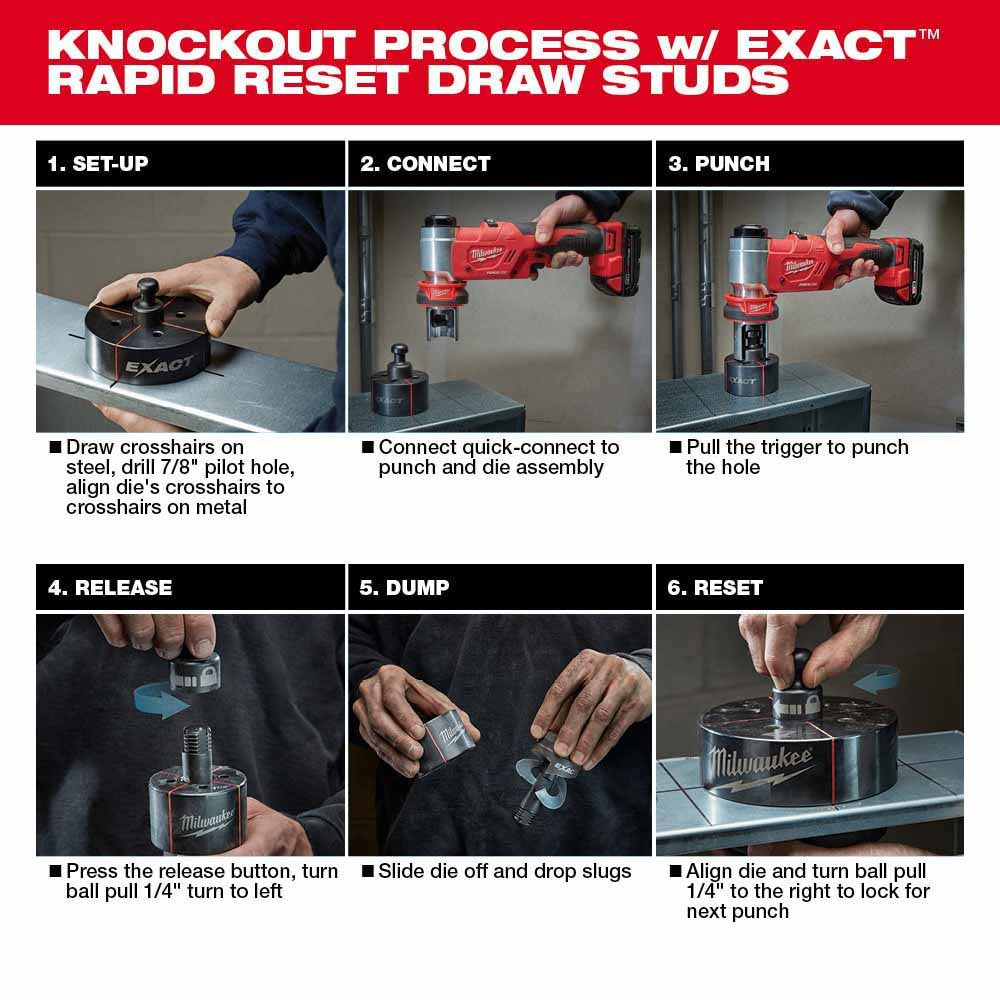 Milwaukee 2677-23 M18 FORCELOGIC 6T Knockout Tool 1/2" - 4" Kit