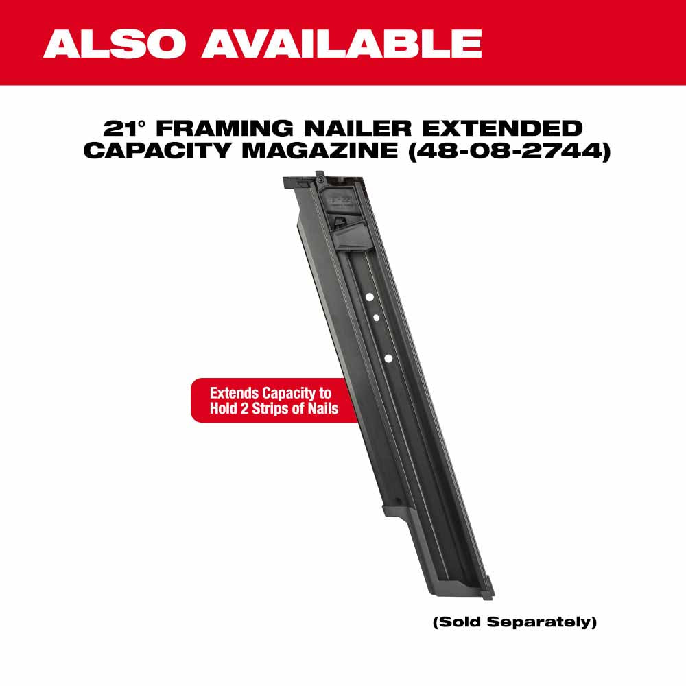 Milwaukee  2744-20 M18 FUEL™ 21 Degree Framing Nailer, Bare Tool
