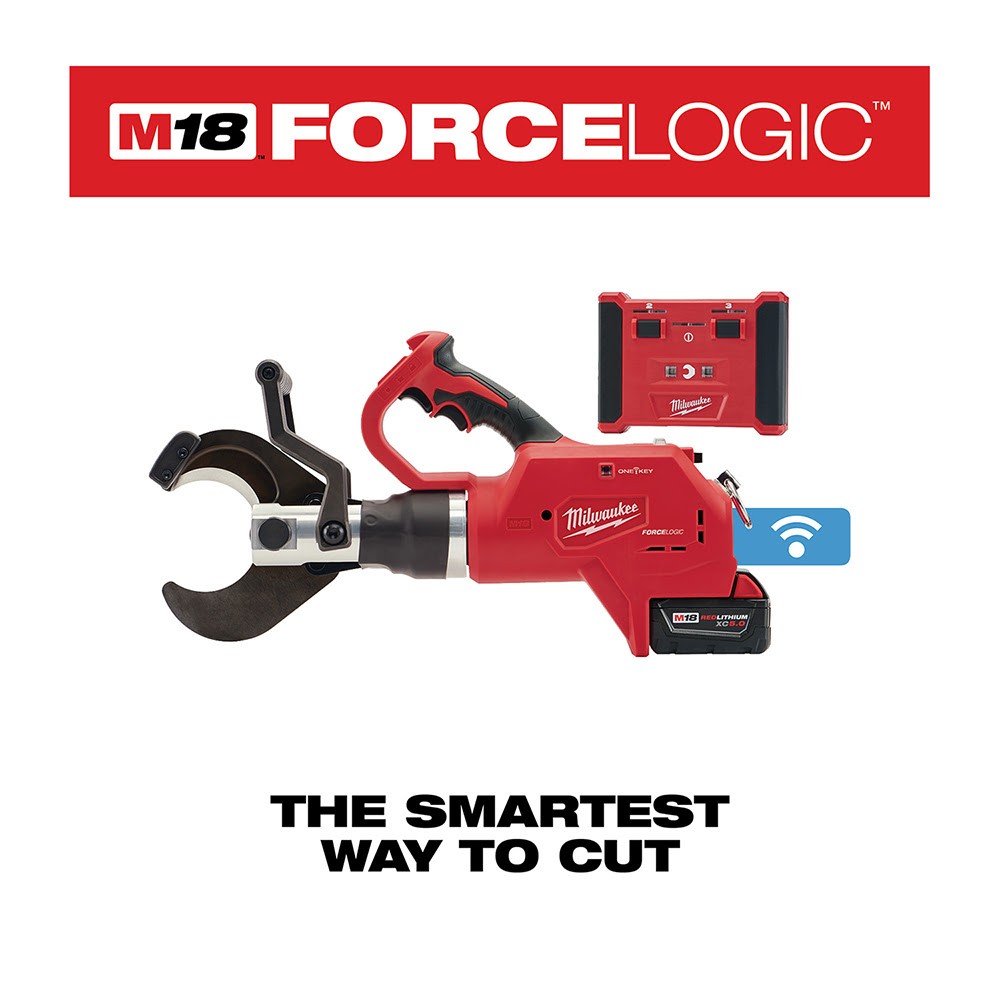 Milwaukee 2776R-21 M18 FORCE LOGIC 3" Underground Cable Cutter, Wireless Remote