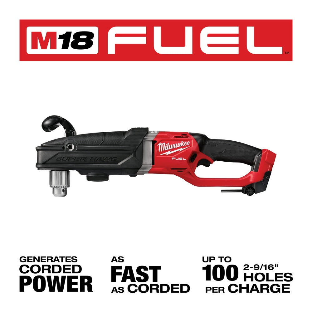 Milwaukee 2809-20 M18 FUEL Super Hawg 1/2" Right Angle Drill, Bare Tool