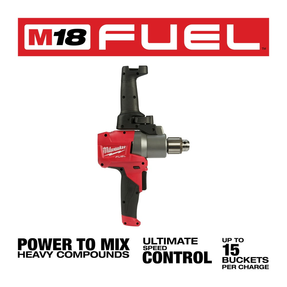 Milwaukee 2810-20 M18 FUEL Mud Mixer with 180° Handle, Bare Tool