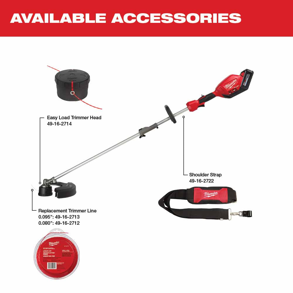 Milwaukee 2825-20ST M18 FUEL String Trimmer w/ QUIK-LOK, Tool-Only, Bare