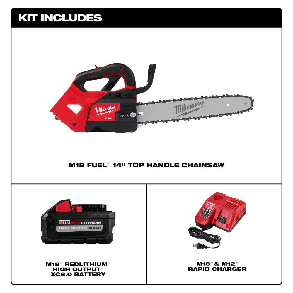 Milwaukee 2826-21T M18 FUEL 14" Top Handle Chainsaw Kit