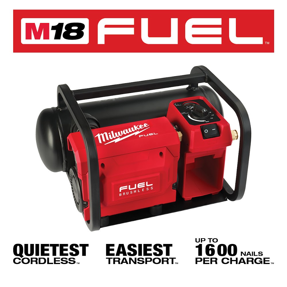 Milwaukee 2840-20 M18 FUEL 2 Gallon Compact Quiet Compressor, Bare Tool