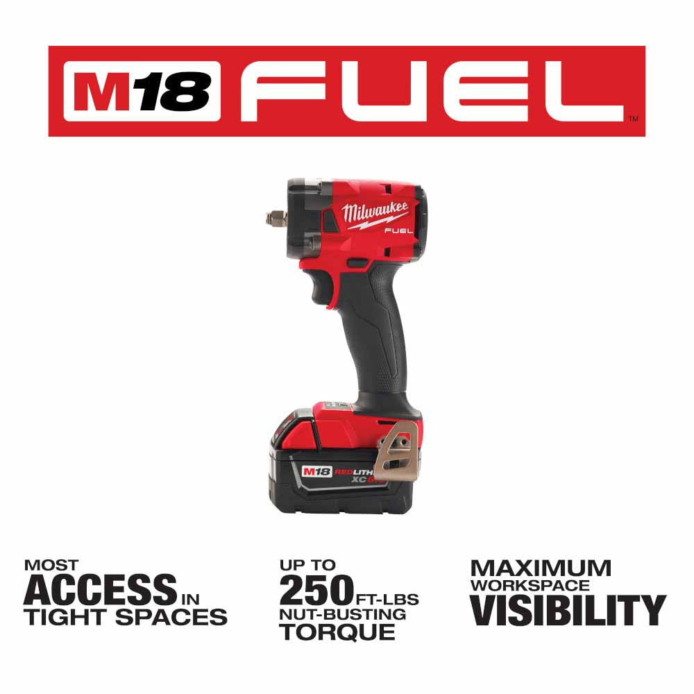 Milwaukee 2854-22 M18 FUEL™ 3/8" Compact Impact Wrench w/ Friction Ring Kit