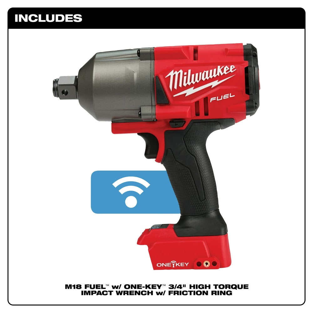 Milwaukee 2864-20 M18 FUEL ONE-KEY High Torque Impact Wrench 3/4 Fric