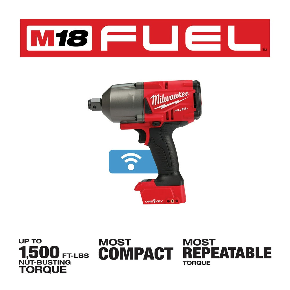 Milwaukee 2864-20 M18 FUEL ONE-KEY High Torque Impact Wrench 3/4" Friction Ring, Bare