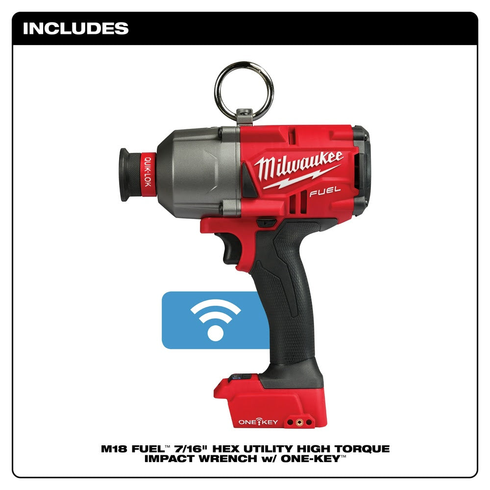 Milwaukee 2865-20 M18 FUEL 7/16" Hex Utility HTIW w/ ONE-KEY (Tool Only)