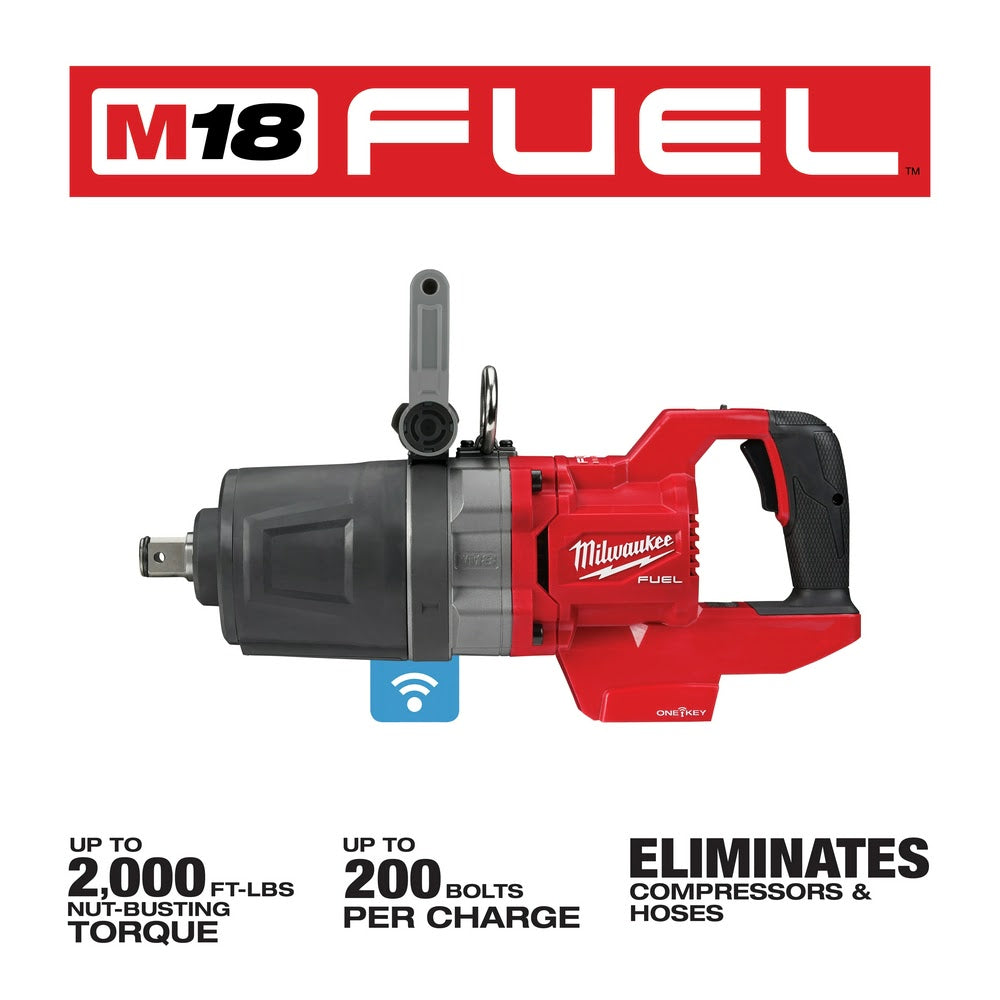 Milwaukee 2868-20 M18 FUEL 1" D-Handle High Torque Impact Wrench w/ ONE-KEY, Bare Tool
