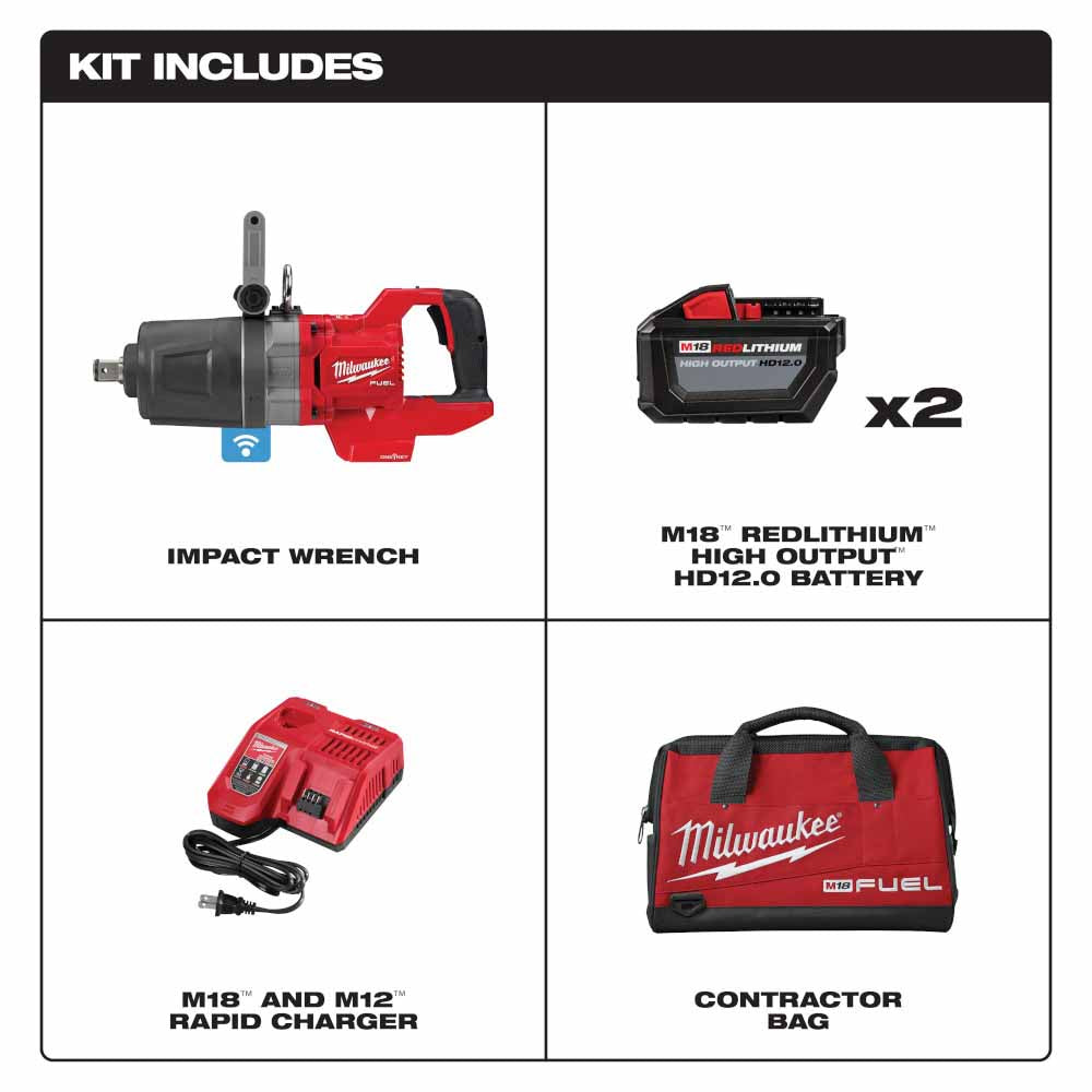 Milwaukee-2868-20 M18 FUEL 1 in. D-Handle High Torque Impact Wrench w/  ONE-KEY (Bare Tool) 