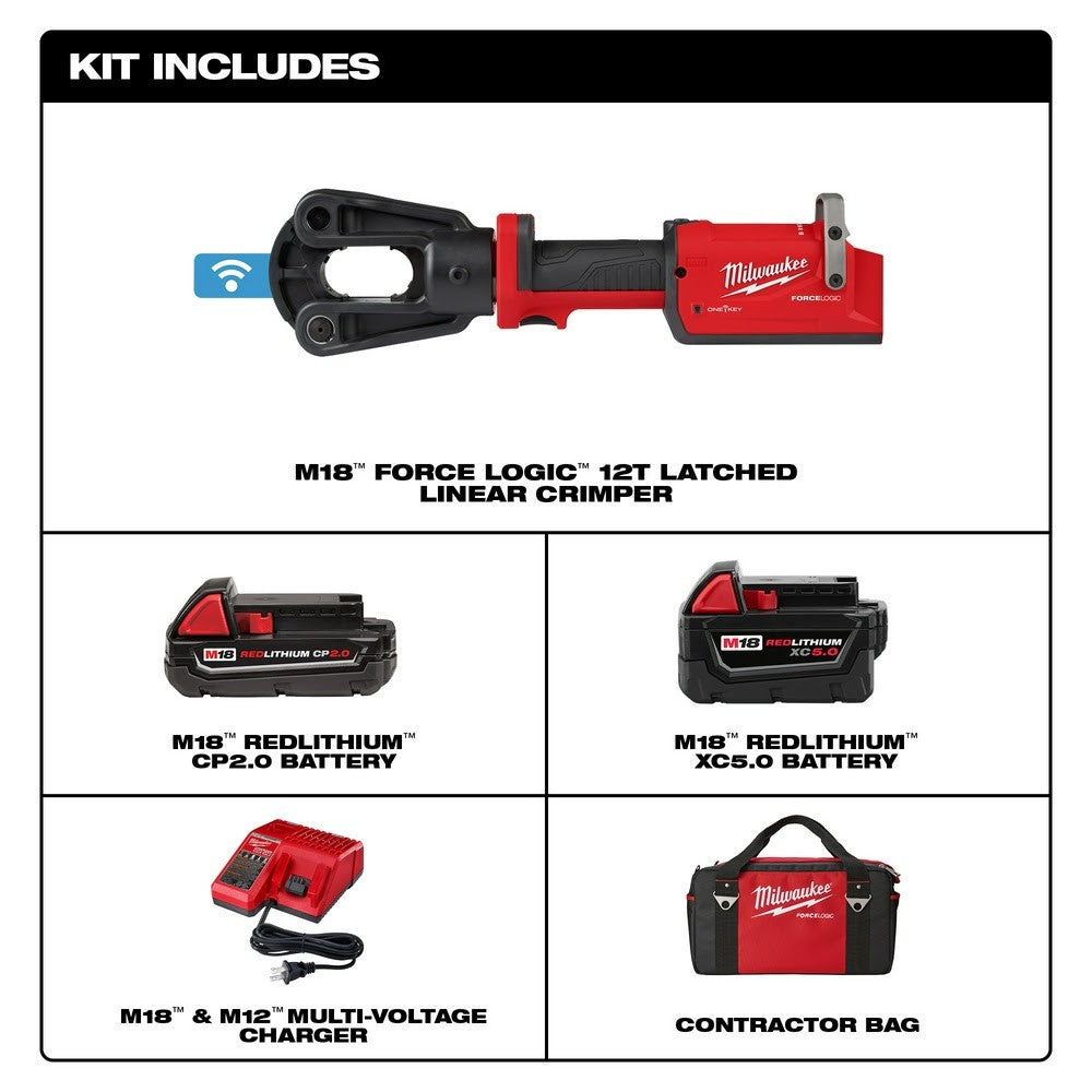 Milwaukee 2878-22 M18 FORCE LOGIC 12T Latched Linear Crimper