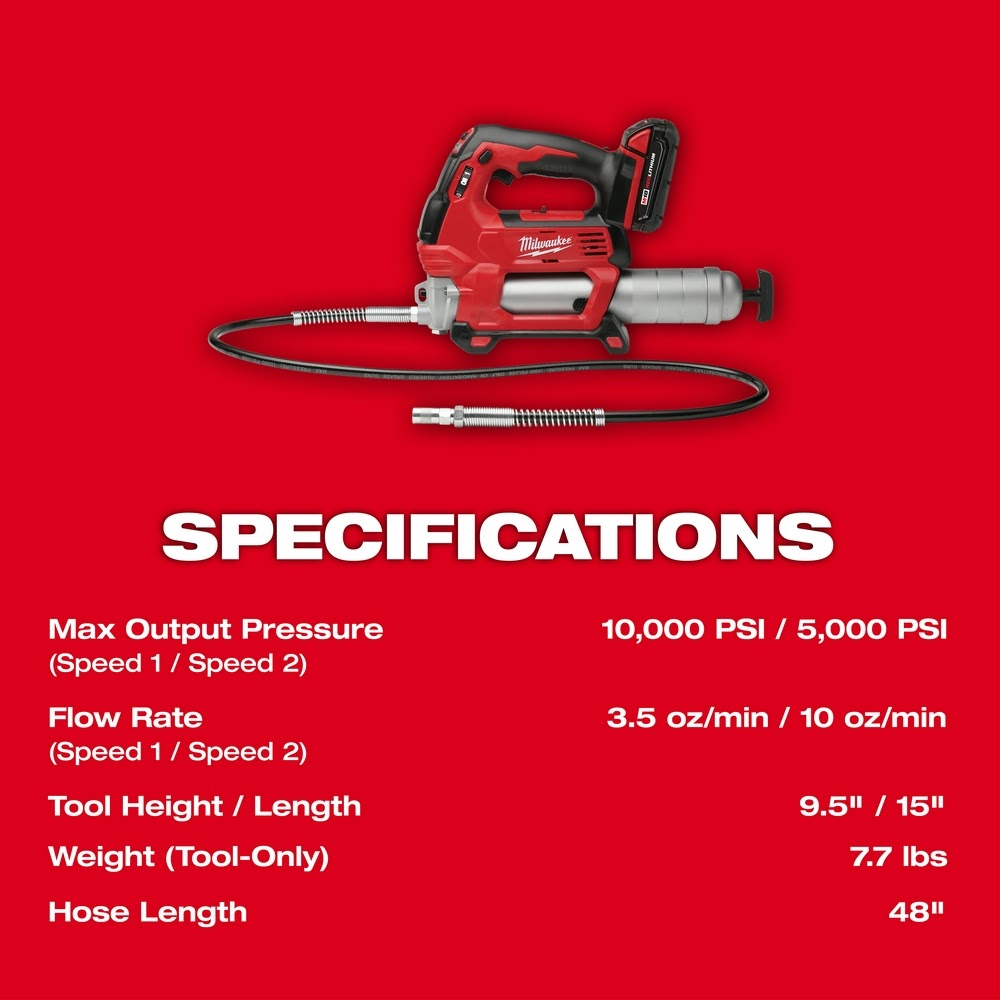 Milwaukee 2967-22GG M18 FUEL 1/2" HTIW w/ Friction Ring & Grease Gun Combo Kit