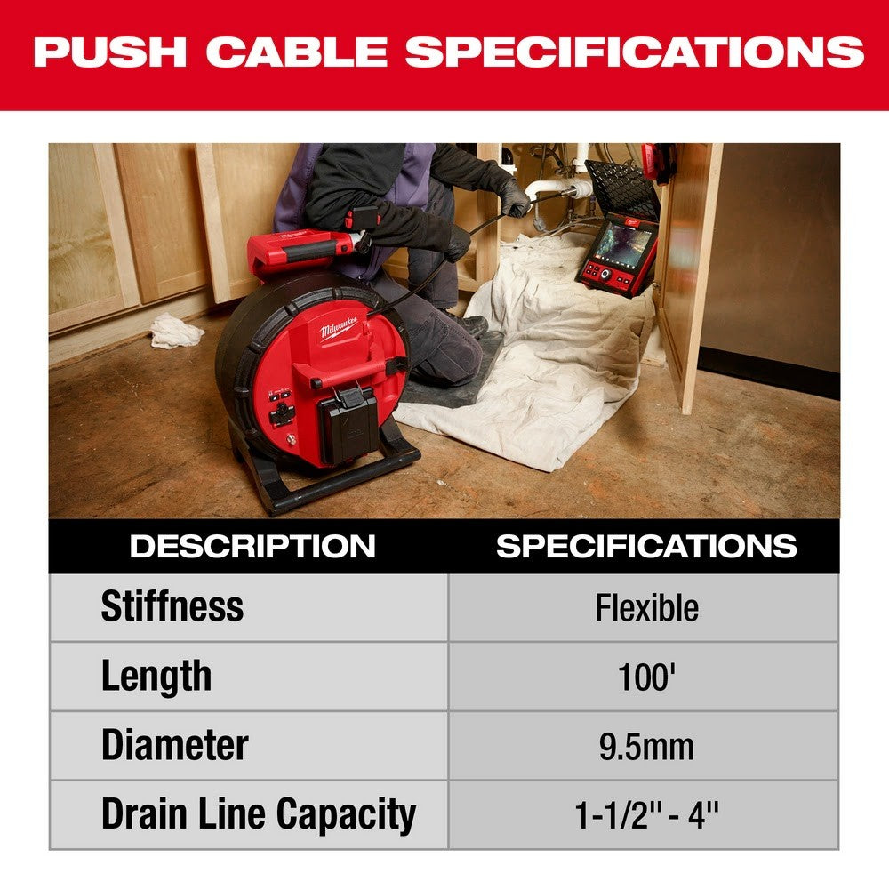 Milwaukee 2972-22 M18 100' Flexible Pipeline Inspection System