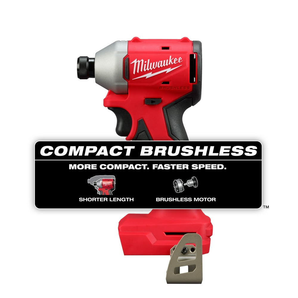 Milwaukee 3650-20 M18 Compact Brushless 1/4 Hex Impact Driver