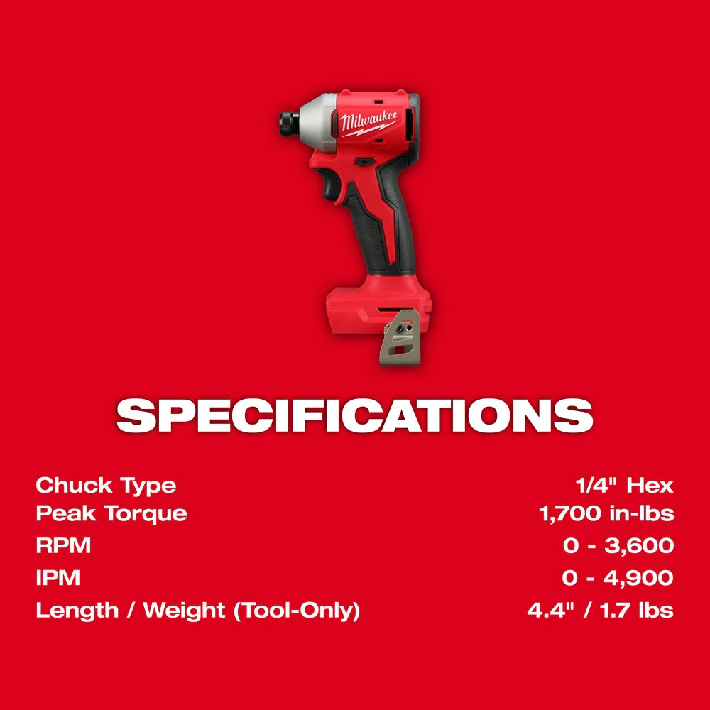 Milwaukee M18 FUEL Brushless 1/4 In. Hex Cordless Impact Driver