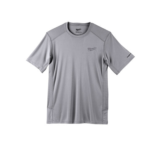 Milwaukee 414G-S WORKSKIN Lightweight Performance Short Sleeve Shirt, Gray, S