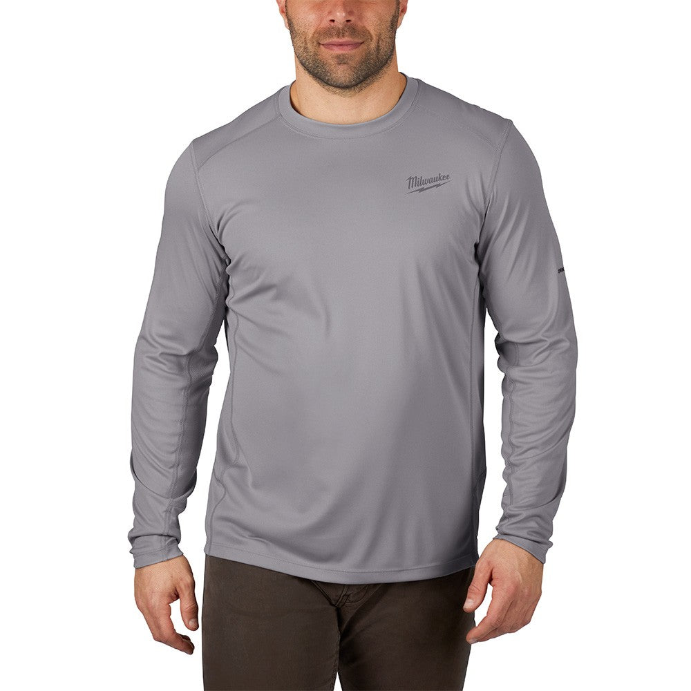 Milwaukee 415G-L WORKSKIN Lightweight Performance Long Sleeve Shirt- Gray, L