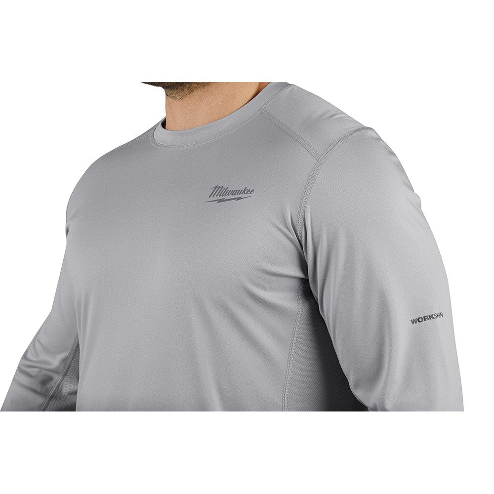 Milwaukee 415G-XL WORKSKIN Lightweight Performance Long Sleeve Shirt- Gray, XL