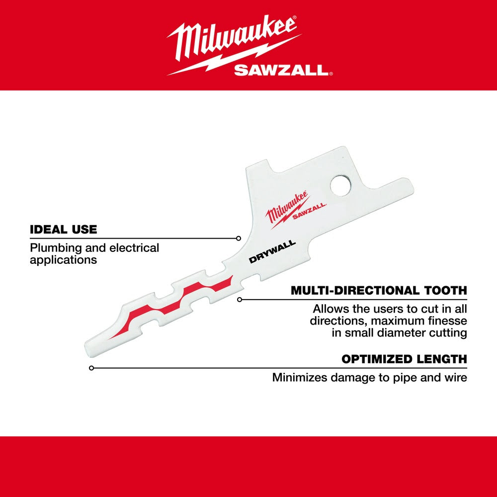 Milwaukee 48-00-1640 Drywall Access Sawzall Blade 1-Pack